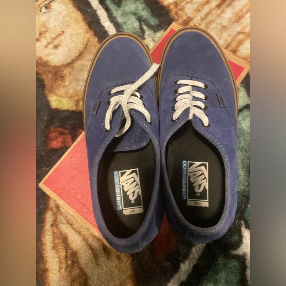 Men’s Size 10 Blue Suede Old School Vans.